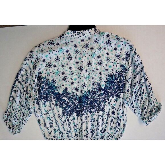 Poupette St Barth Women Sz XS Floral Kim 3/4 Sleeve Button Front Romper $275 - Picture 10 of 15